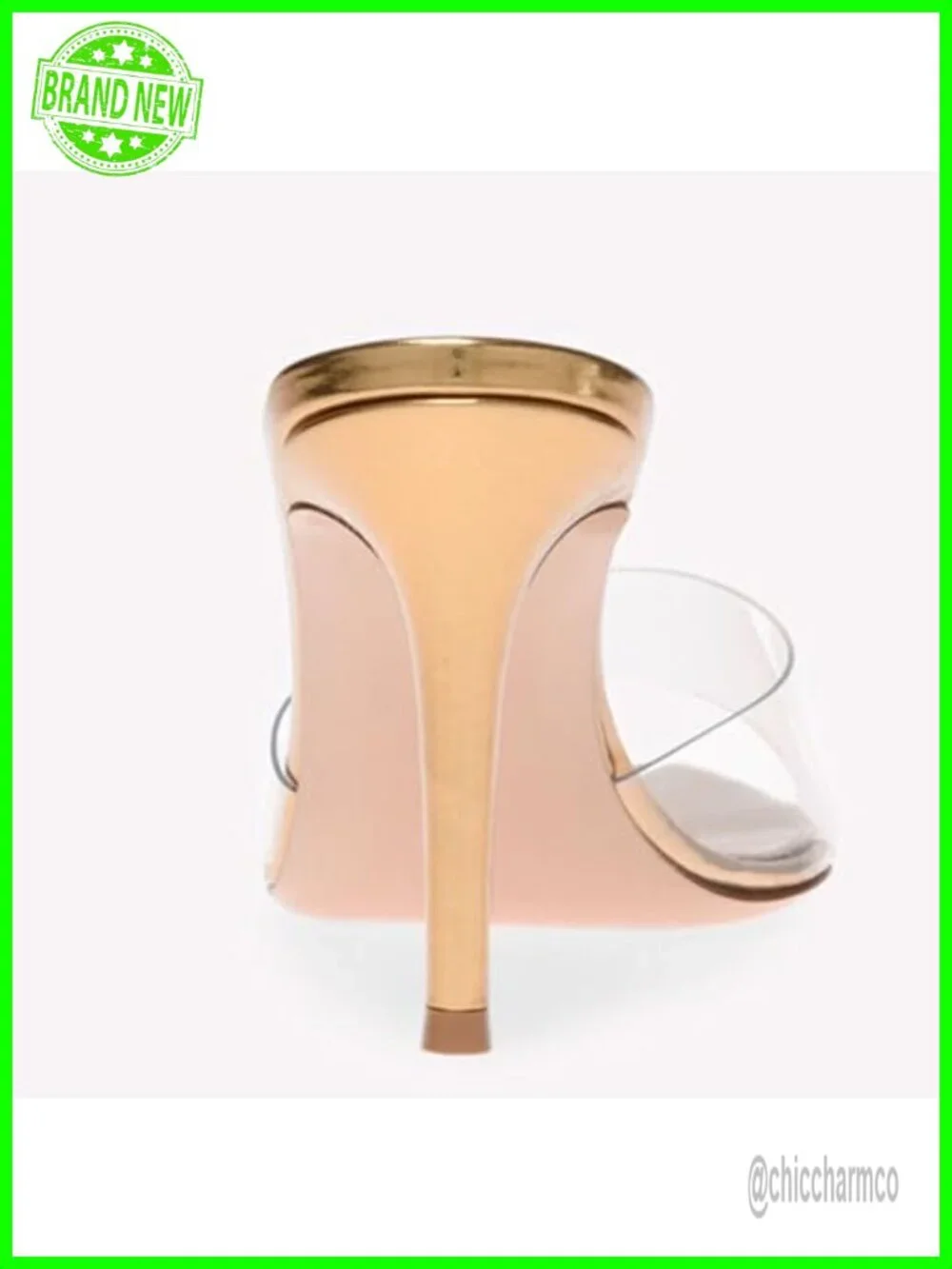 Clear Pointed Toe Stiletto Heel Slingback Sandals Party Dress Slides